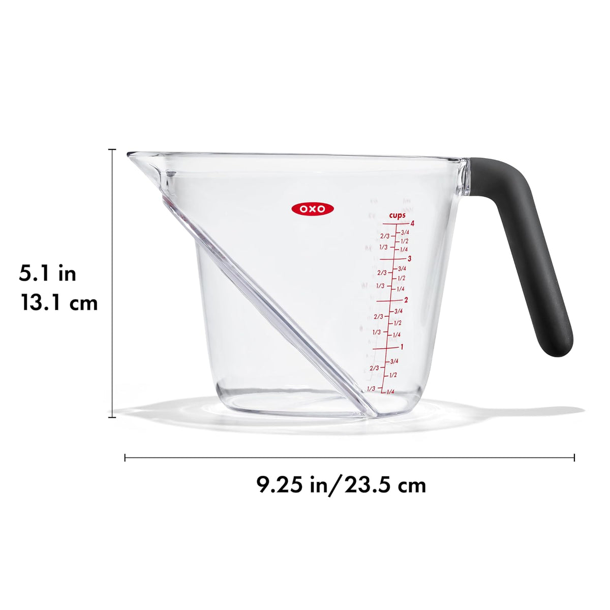 OXO 1050030 Taza Medidora Angular Tritan, 1 l, 23 cm