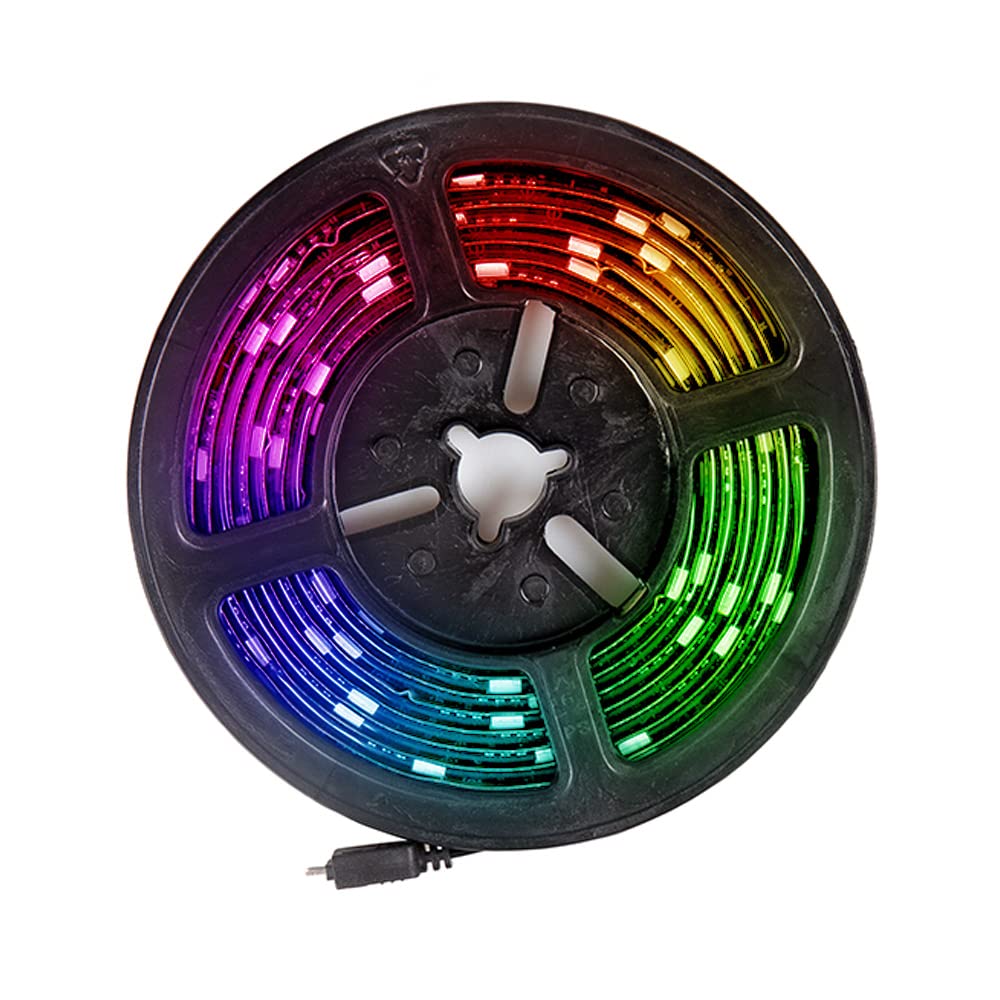 Tecnolite Tira LED RGB Bluetooth 2 Metros 4W - Luz de Colores + Blanca, Configuración mediante App móvil, Interiores, 1 Pieza