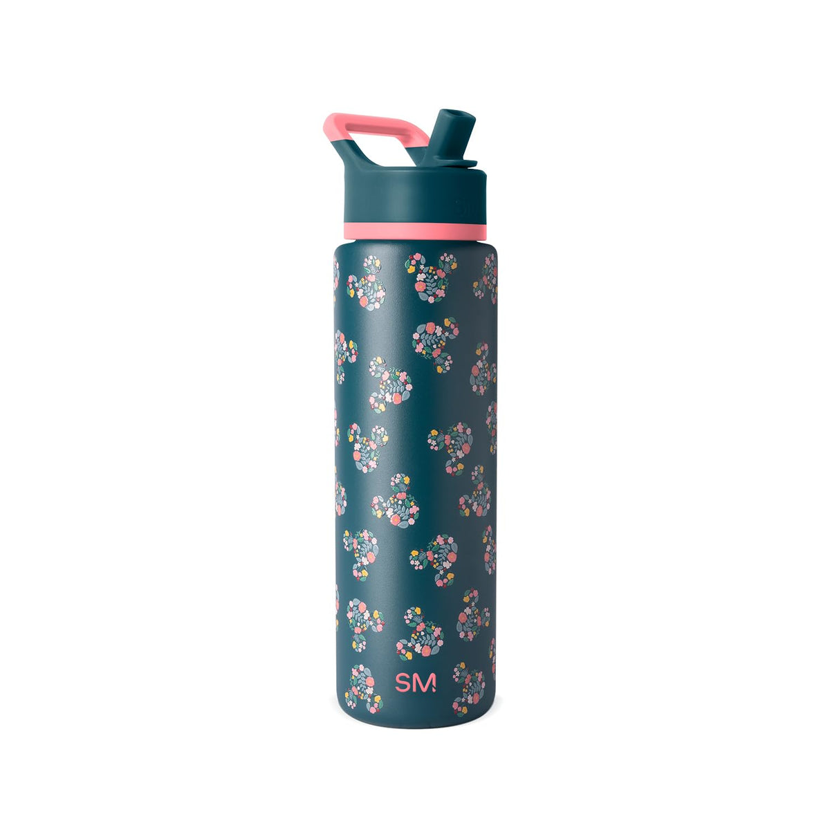 Simple Modern Summit Botella de Agua con Tapa de Popote - Novelty - - Disney: Mickey Mouse Floral en Riptide