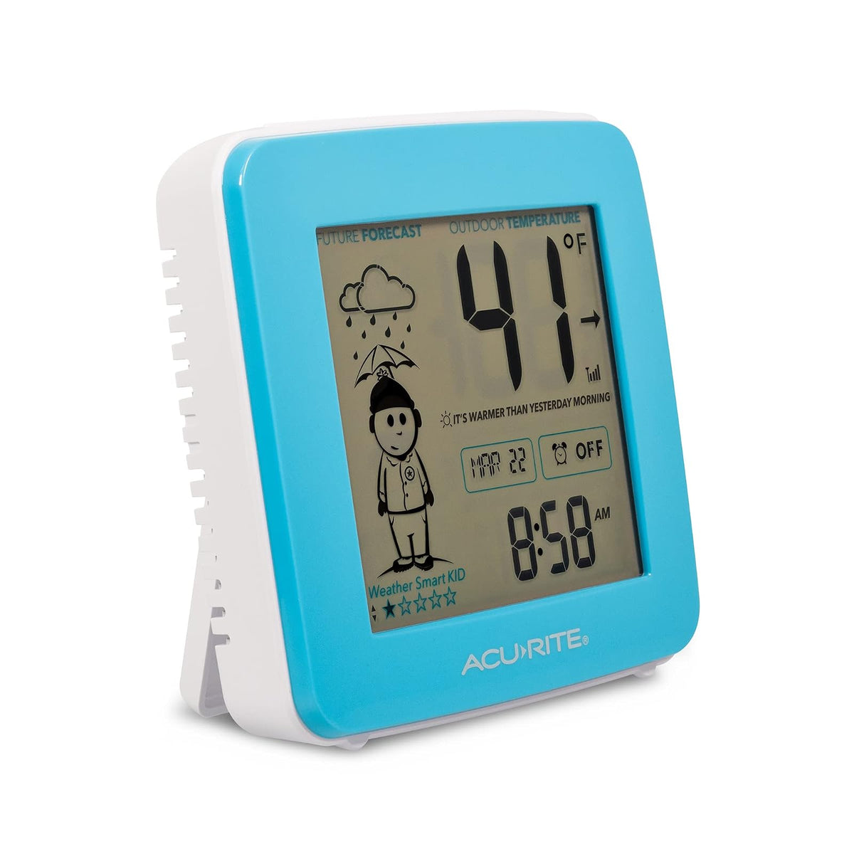 AcuRite Estación meteorológica What-to-Wear con pronóstico, temperatura, reloj despertador y fecha (00777)