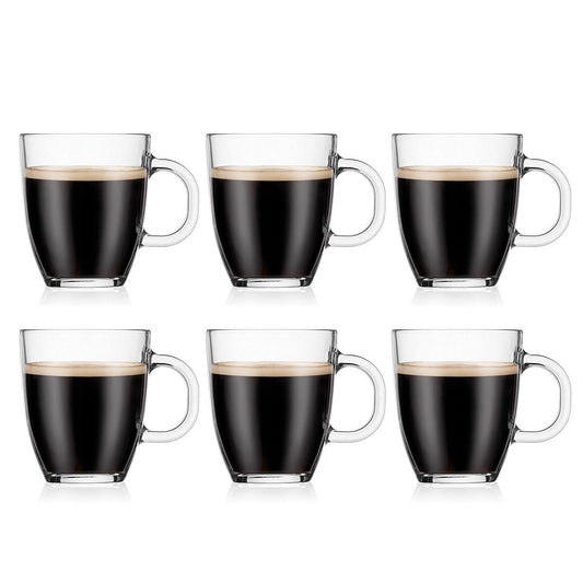 Bodum Bistro Single Wall Coffee Mug, 12 oz, Clear