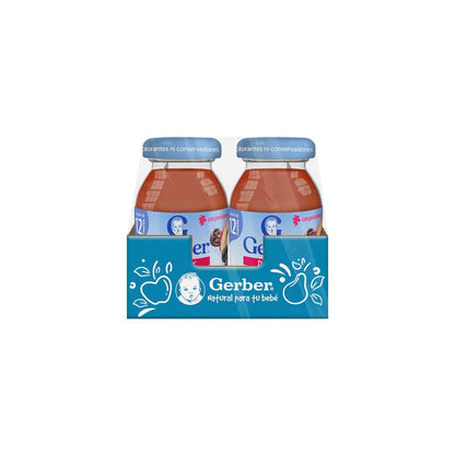 Gerber Jugo Etapa 2 Manzana Ciruela Paquete de 12 Piezas de 175 ml c/u