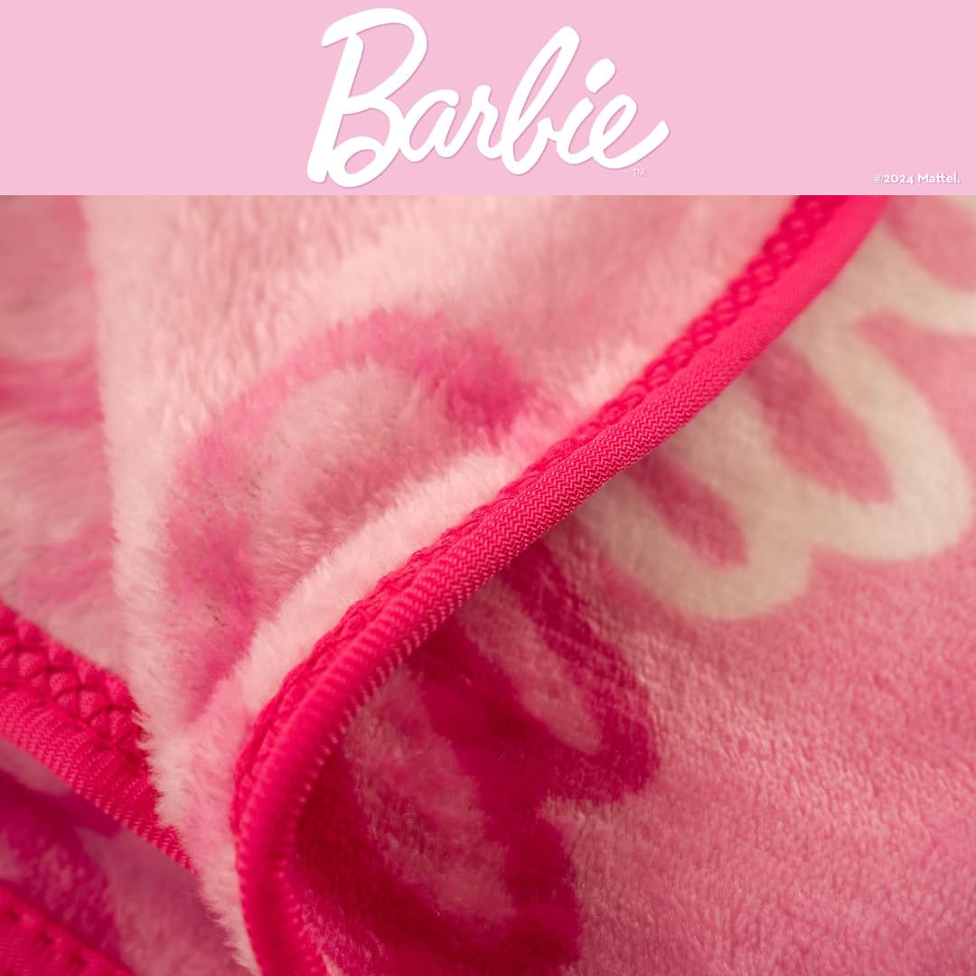Franco Barbie - Ropa de Cama para niños, súper Suave y acogedora, Manta de Seda, 40 x 50 Pulgadas, (Producto con Licencia Oficial)