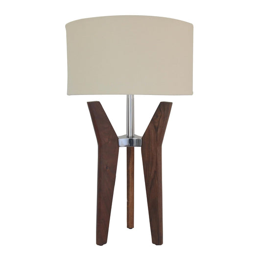 Luzerna CM-0167 Lámpara De Mesa Bumerang, Color Poplar Nogal, 1 Unidad