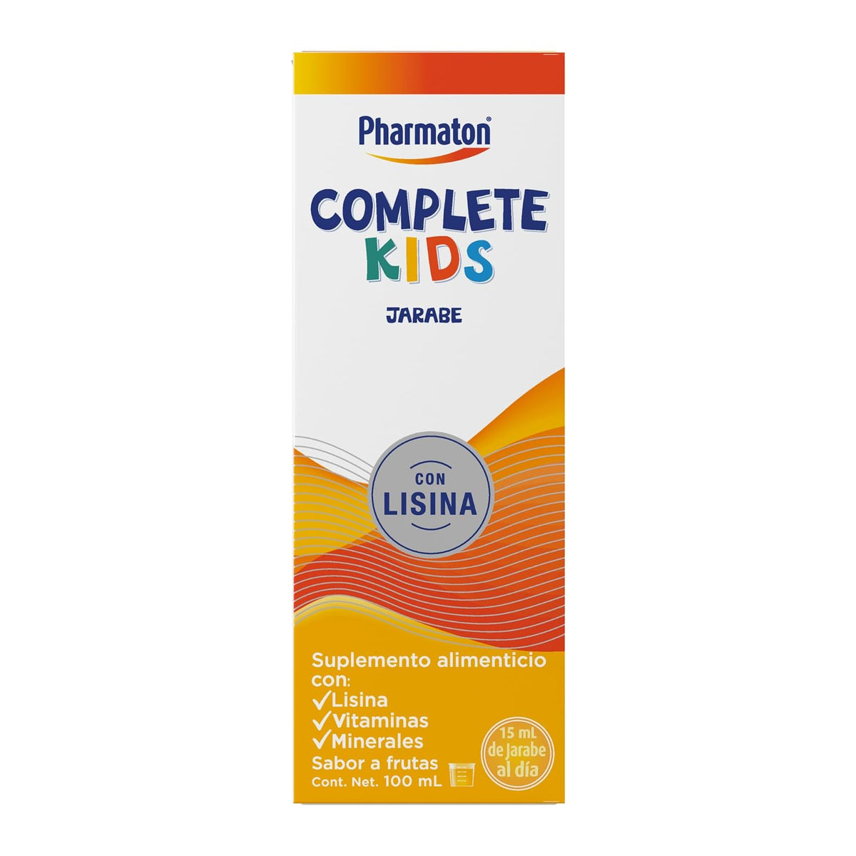Pharmaton Complete Kids Suplemento Alimenticio en Jarabe, 100 ml. Complementa las Deficiencias de Vitaminas y Minerales en Niños de 4 a 12 años