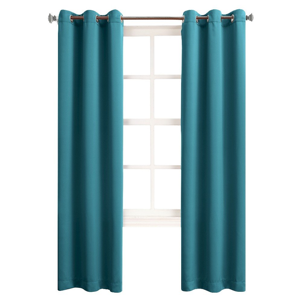 Sun Zero Becca Panel de Cortina Blackout - 101.6An x 213.4Al cm (1 Paneles) - Marine