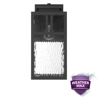 Hunter Fan, Colgante de pared Aspenbrook Negro Mate para Exterior 1 Luz, 17 pulgadas