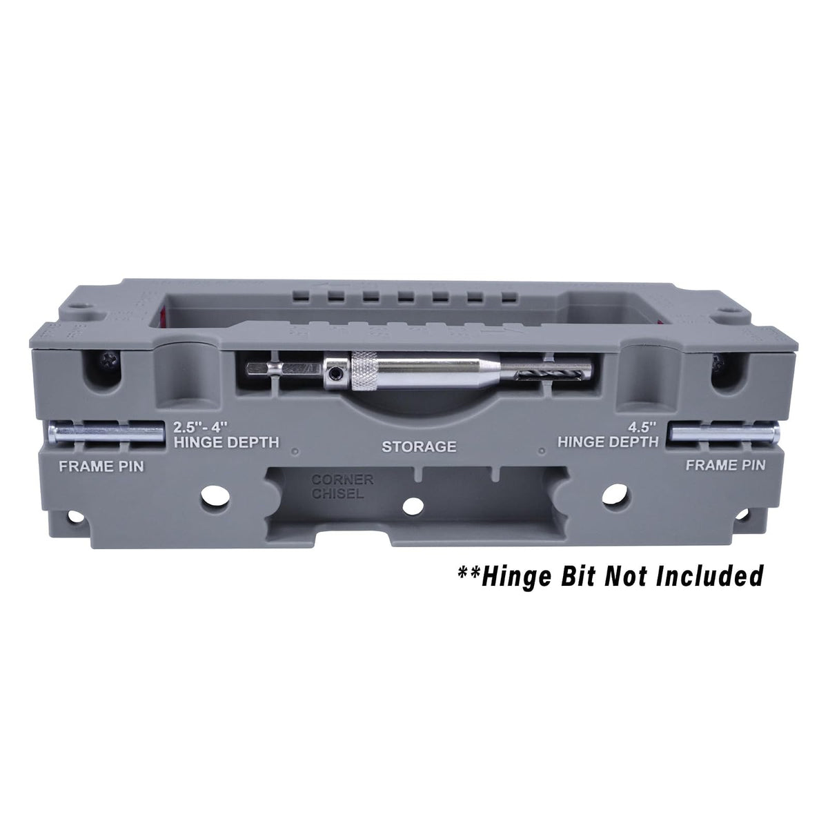 Milescraft 1229 - Plantilla de bisagra de doble sujeción para bisagra de puerta Kit completo de instalación de bisagras para mortajas de 2.5 a 4.5 pulgadas. Placas de cierre y cierre incluidas para