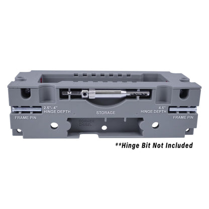 Milescraft 1229 - Plantilla de bisagra de doble sujeción para bisagra de puerta Kit completo de instalación de bisagras para mortajas de 2.5 a 4.5 pulgadas. Placas de cierre y cierre incluidas para