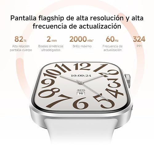 XIAOMI Redmi Watch 6 con GPS, iOS & Android, 5ATM, Gris | Pantalla AMOLED de 2.07'', Hasta 24 días de Batería, 150+ Modos Deportivos, Monitoreo cardíaco, sueño y estrés