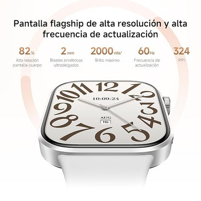 XIAOMI Redmi Watch 6 con GPS, iOS & Android, 5ATM, Gris | Pantalla AMOLED de 2.07'', Hasta 24 días de Batería, 150+ Modos Deportivos, Monitoreo cardíaco, sueño y estrés