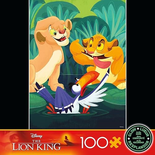 Ceaco - Disney - El Rey León - Hacer Caras - Brillan en la Oscuridad - Rompecabezas de 100 Piezas