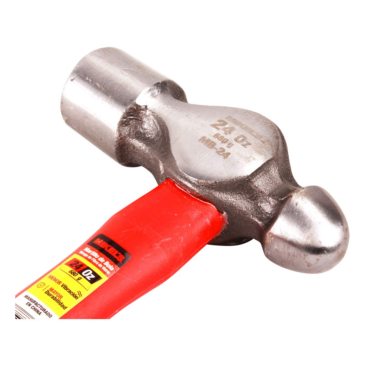 Mikel's MB-24 Martillo de Bola, Mango de Fibra de Vidrio, 24 oz