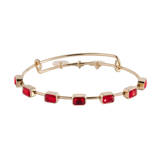 Alex and Ani - pulsera de corte esmeralda con piedra natal de enero