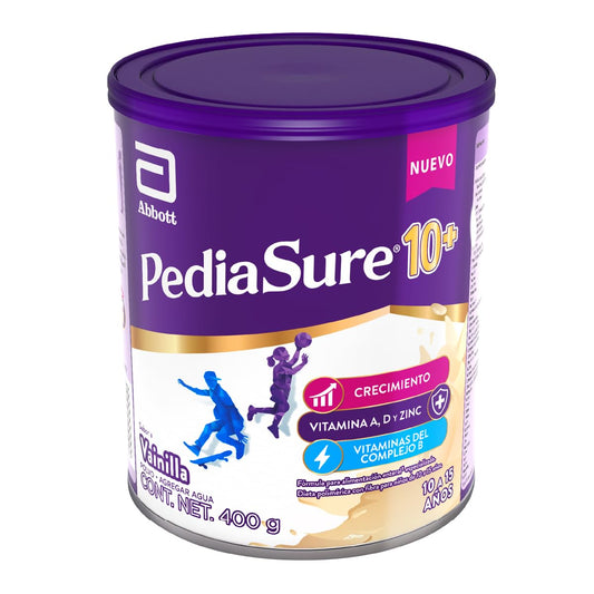 PediaSure 10+ Vainilla- Alimentación Especializada Polvo 400g | Formula especializada para adolescentes de 10 a 15 años con nutrientes esenciales que apoyan al crecimiento de los huesos.