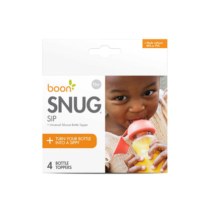 Boon Snug Sip - Tapones universales para botellas de agua y jugo, tapas de | Botellas de agua y jugo, tapas de conversión de boquilla suave, válvulas a prueba de derrames, cubiertas de botella de