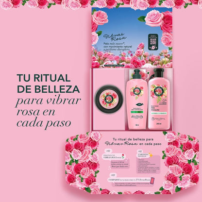 Herbal Essences Kit Exclusivo VIBRAS ROSA Rosa Mosqueta
