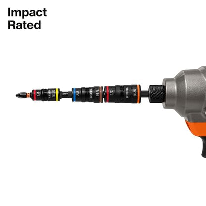 Klein Tools 32303HD Juego de destornilladores de impacto SAE 20 en 1 y herramienta de destornillador con puntas Phillips, ranuradas, cuadradas y Torx