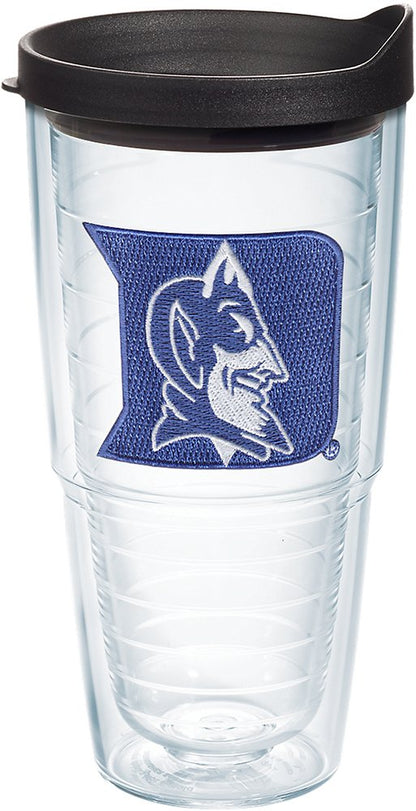 Tervis Vaso con Tapa, Diseños de Equipos Universitarios NCAA - Duke Univ - 24 Oz - Transparente