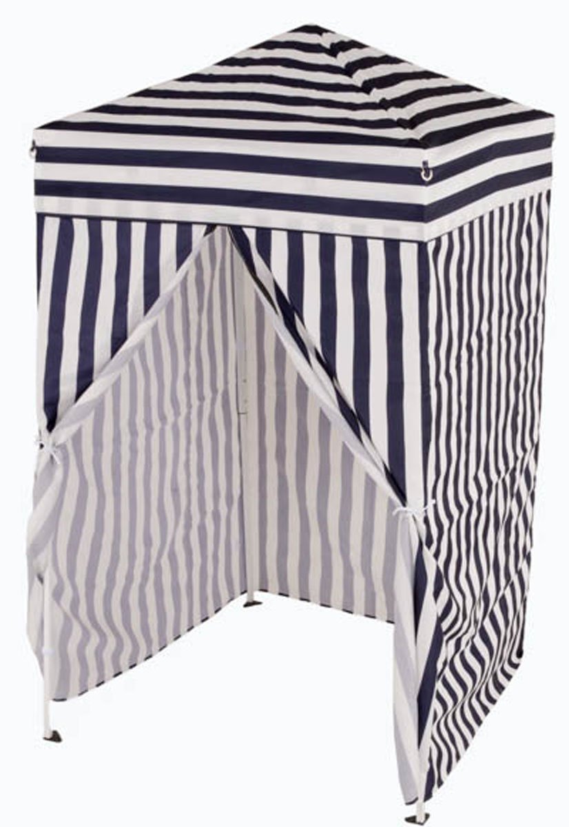 Impact Canopy - Vestidor portátil de 4 pies x 4 pies, Vestuario portátil, Color Azul Marino/Blanco - Azul y blanco
