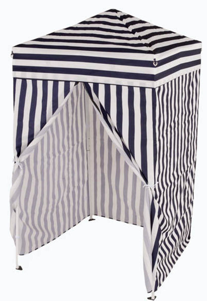 Impact Canopy - Vestidor portátil de 4 pies x 4 pies, Vestuario portátil, Color Azul Marino/Blanco - Azul y blanco