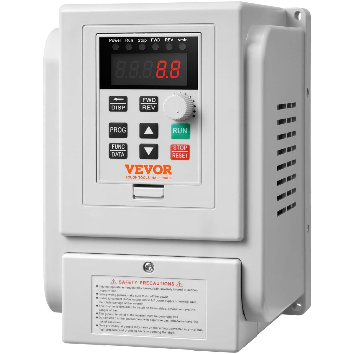 VEVOR VFD 3HP, 2.2KW, 10A, 1 fase 220V-240V entrada a 3 fases 220V-240V salida variable, 0-400Hz VFD para control de velocidad del motor de CA