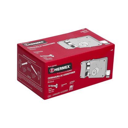 Hermex CS-80I, Cerradura de sobreponer clásica (izquierda), llave tetra