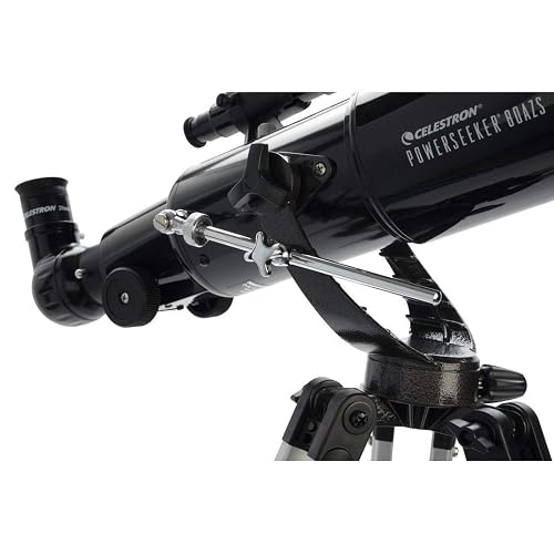 Celestron - PowerSeeker 80AZS Telescope - Manual Alt-Azimuth Telescope for Beginners - Compact and Portable - Bonus Astronomy Software Package - 80mm Aperture