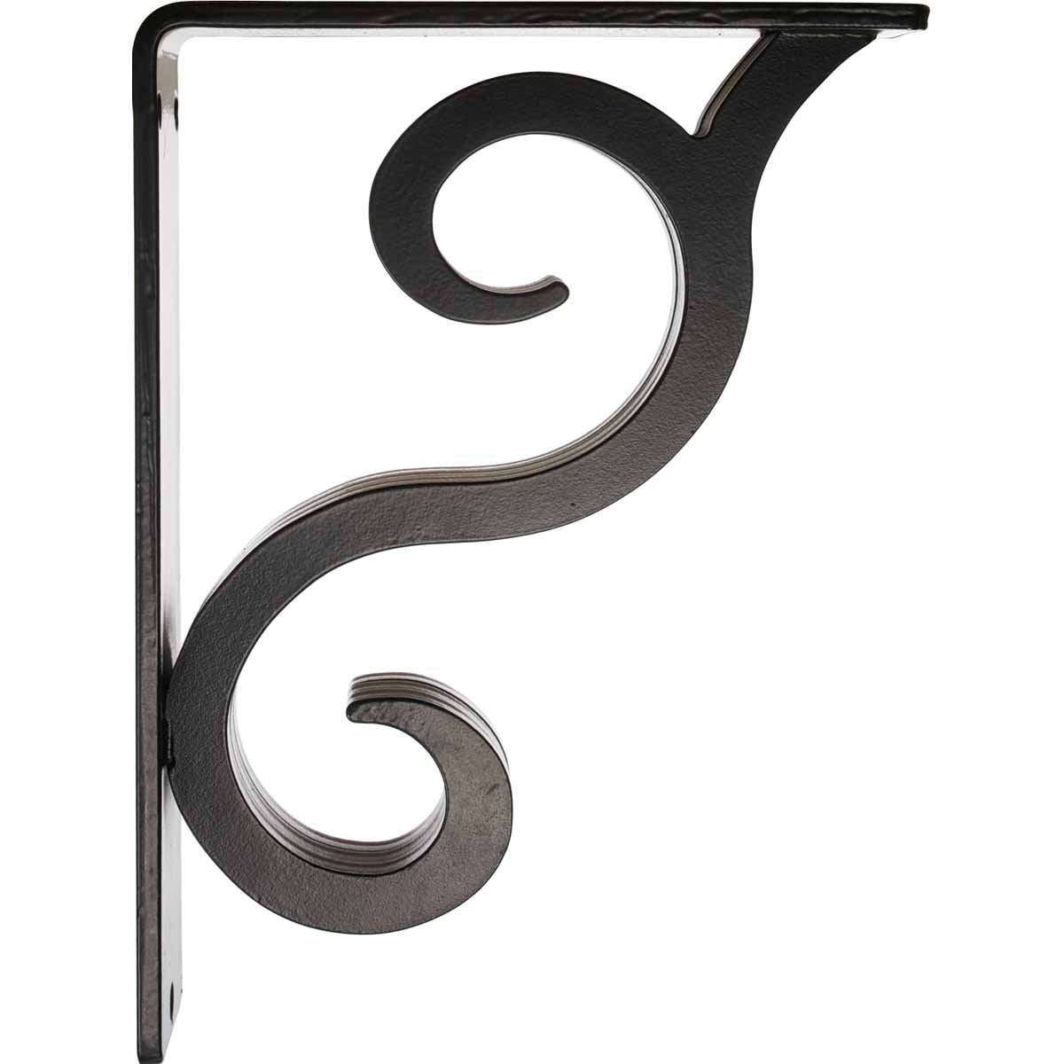 Bedford - Soporte de hierro forjado, 2"W x 7 1/2"D x 10"H, Negro