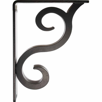 Bedford - Soporte de hierro forjado, 2"W x 7 1/2"D x 10"H, Negro