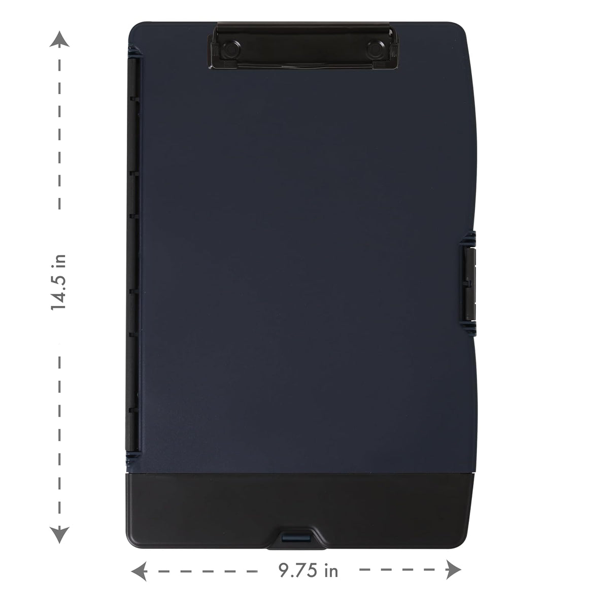 Dexas Folio Clipcase Portapapeles de almacenamiento profesional con compartimento de almacenamiento para bolígrafos, 9.75 x 14.75 pulgadas, A4, índigo. Ideal para profesores, enfermeras, entrenadores,