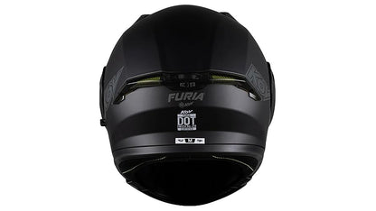 KOV Casco Furia Negro Mate Lente Interno ABATIBLE para Moto Certificado Dot