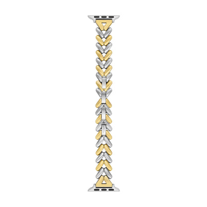 Kate Spade New York Correa para Apple Watch Kate Spade KSS0201E Apple Only de acero inoxidable en color dorado y plateado para dama