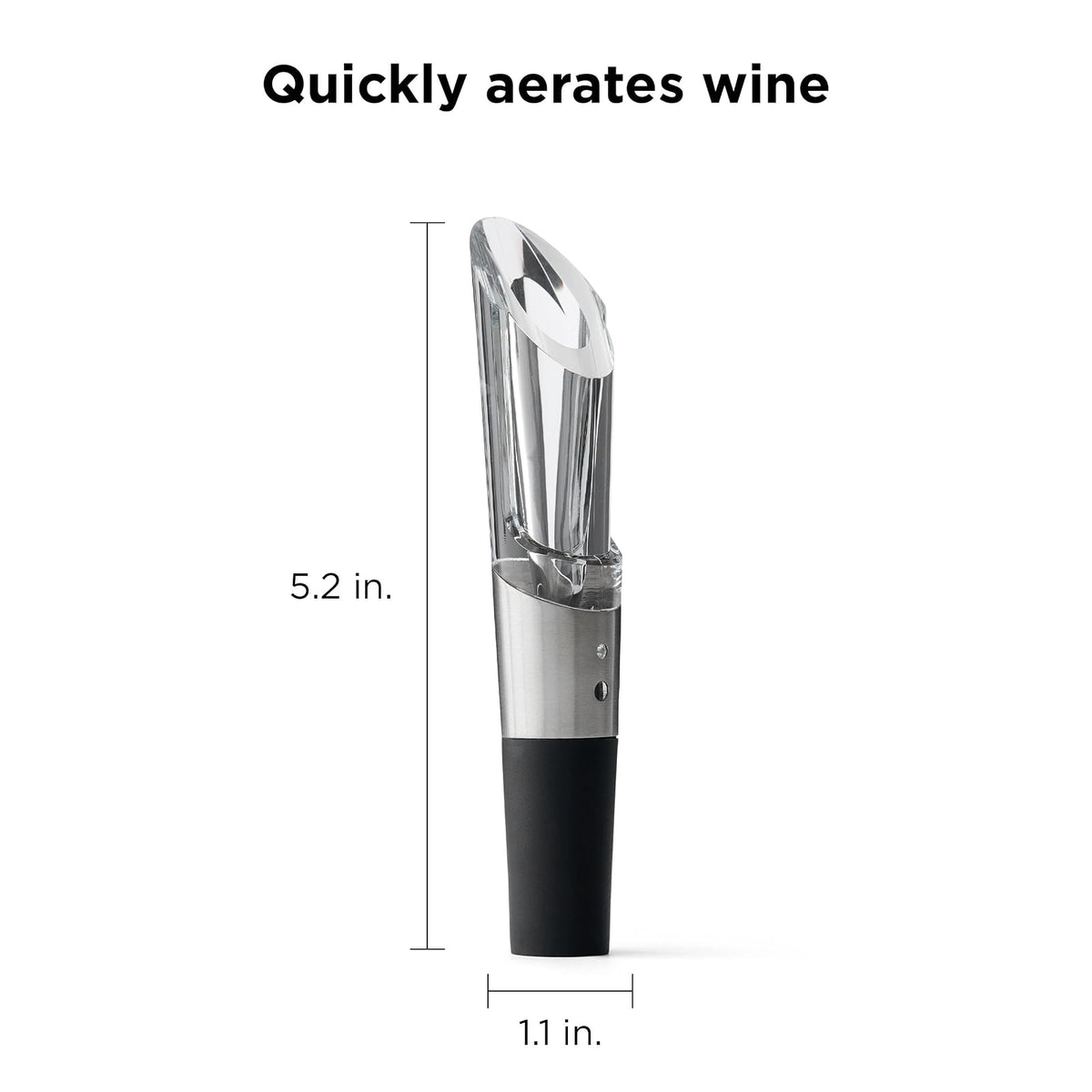 Rabbit W6127 Super (acero inoxidable, negro, transparente) Aireador de vino y vertedor