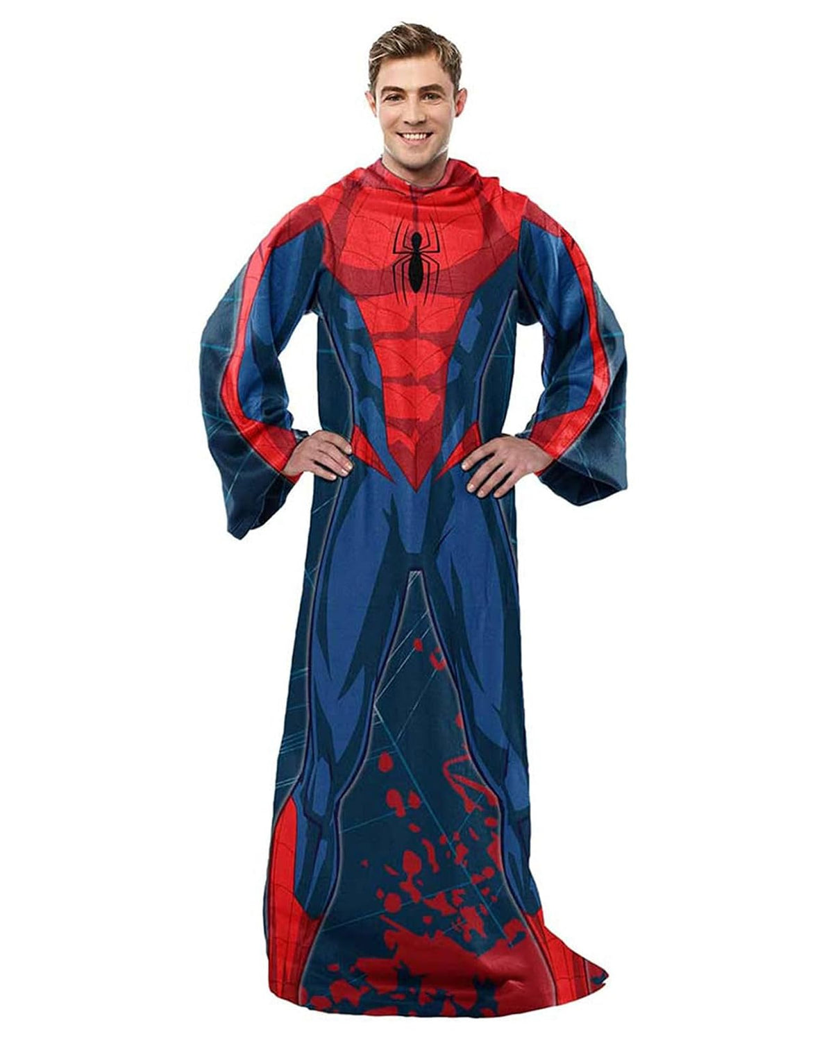 Northwest Manta con Mangas de Personajes con Licencia Oficial - 48" x 71" - Spider-man Telarañas