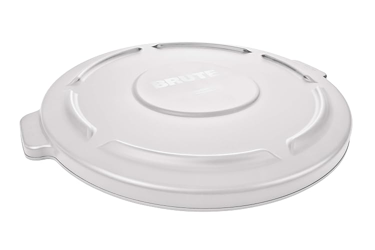 Rubbermaid Commercial Products Brute - Contenedores y tapas de basura y reciclaje resistentes, Tapa, Blanco, 44 Gallon