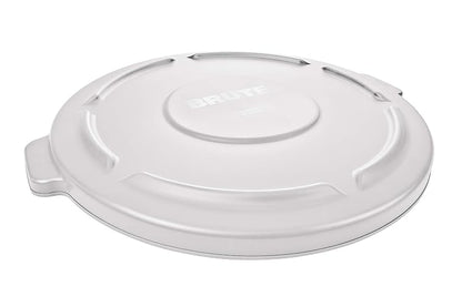 Rubbermaid Commercial Products Brute - Contenedores y tapas de basura y reciclaje resistentes, Tapa, Blanco, 44 Gallon