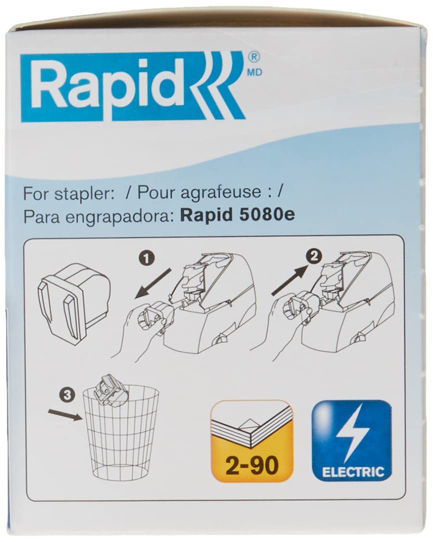 Rapid 5080e Cartucho de grapadora eléctrica, 1 unidad (90220)
