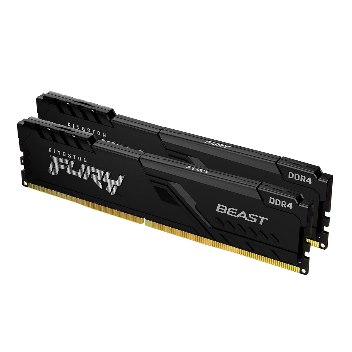Kingston Fury Beast DDR4, Memoria Gamer Para PC, Capacidad: 16GB Kit (2x8GB), Frecuencia: 3200Mhz, Latencia: CL 16, Factor de Forma: DIMM 288-Pin, Color: Negro, Numero de Parte: KF432C16BBK2/16