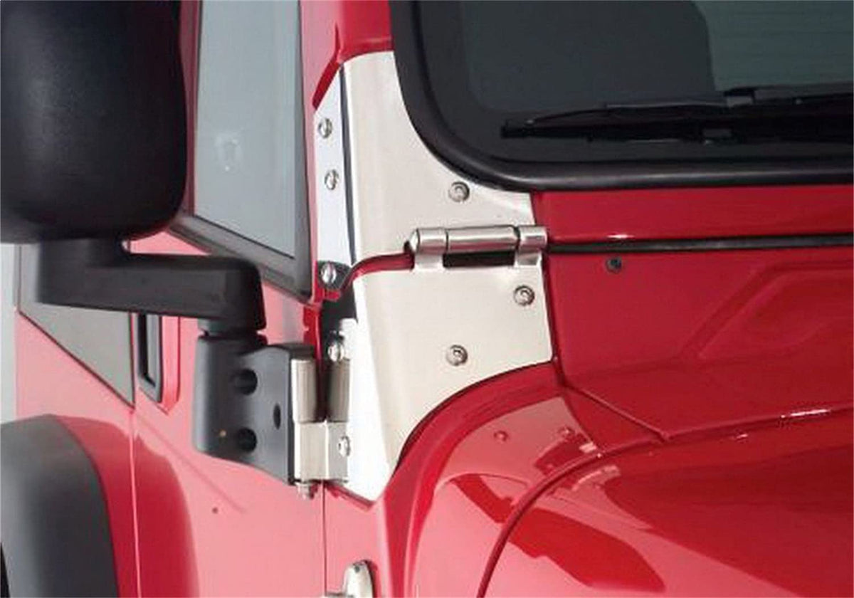 RAMPAGE PRODUCTS Rampage - Bisagras para Parabrisas | par, Negro, 7603 | Compatible con Jeep CJ y Wrangler 1976-1995