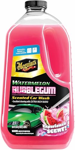 Meguiar's Shampú para Automóvil con Aroma a Sandía G250464, 1,89 L | Prelavado para pistola de espuma y lavado de cubos, elimina la suciedad de forma rápida y suave - G250464EU