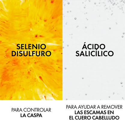 Vichy Dercos Shampoo Dermatológico Anti-Caspa Cabello Normal a Graso 200ml | Elimina 100% de Caspa Visible y su Reaparición, Reduce Comezón desde 1er Uso, con Ácido Salicílico y Selenio DS