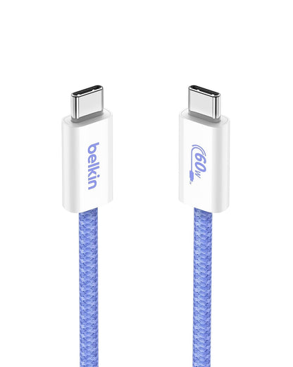Belkin Cable USB-C a USB-C BoostCharge 60W Trenzado - Azul - 1 m