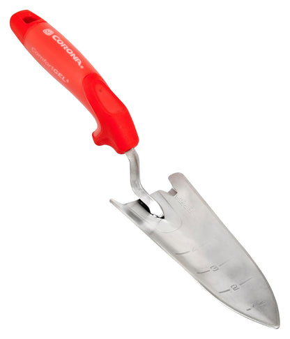Corona CT 3314 - Paleta de jardín de Acero Inoxidable ComfortGEL, Longitud Total, Longitud del Mango, 17,78 cm, Color Rojo