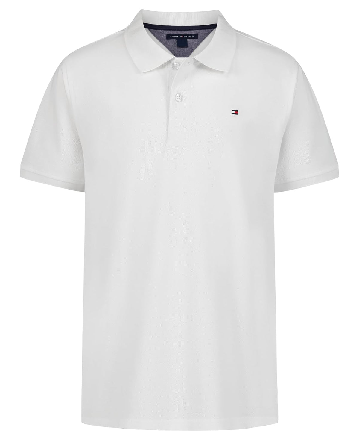 Tommy Hilfiger Playera Polo Manga Corta para Niño - 10-12 - Blanco brillante