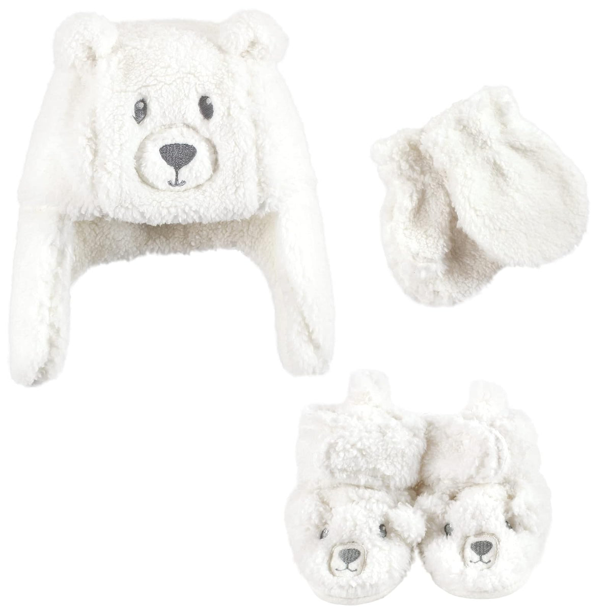 Hudson Baby Juego de gorro, manoplas y botines para niñas