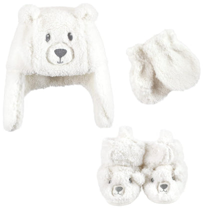 Hudson Baby Juego de gorro, manoplas y botines para niñas