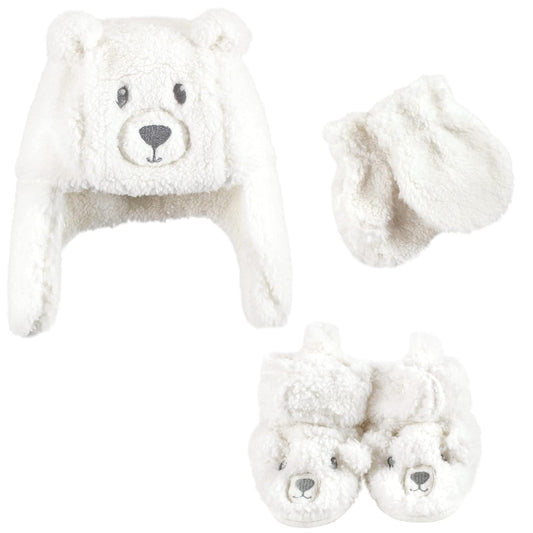 Hudson Baby Juego de gorro, manoplas y botines para niñas