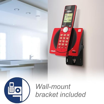 VTech - Teléfono inalámbrico ampliable DECT 6.0 CS6919-16 con identificador de llamadas y altavoz, rojo WLM