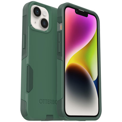 Otterbox Estuche Commuter Series para iPhone 14 y iPhone 13 - Trees Company (Verde), Delgado y Resistente, Apto para Bolsillo, con protección de Puertos